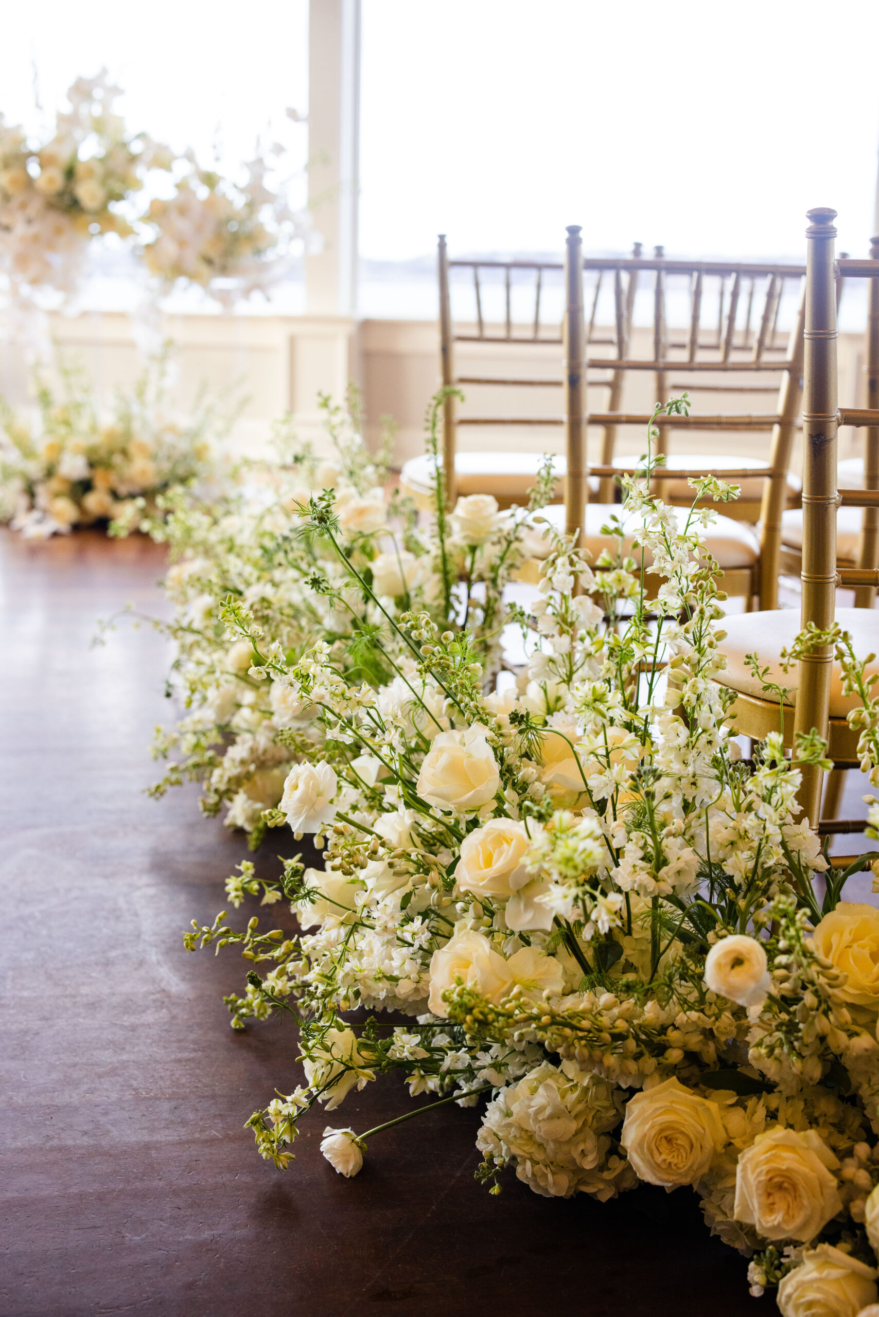 wedding floral aisle flowers 